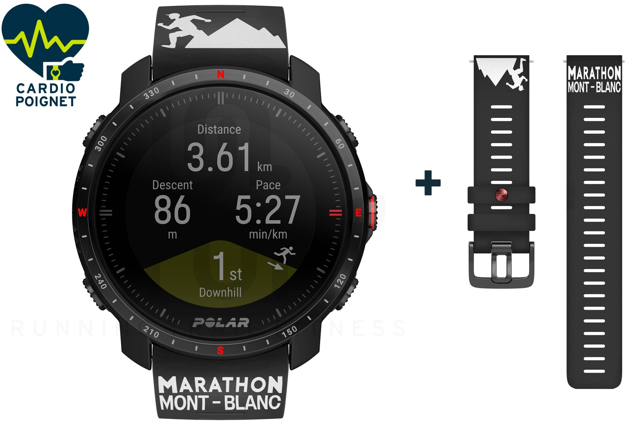 Polar Grit X Pro Saphir Marathon du Mont-Blanc