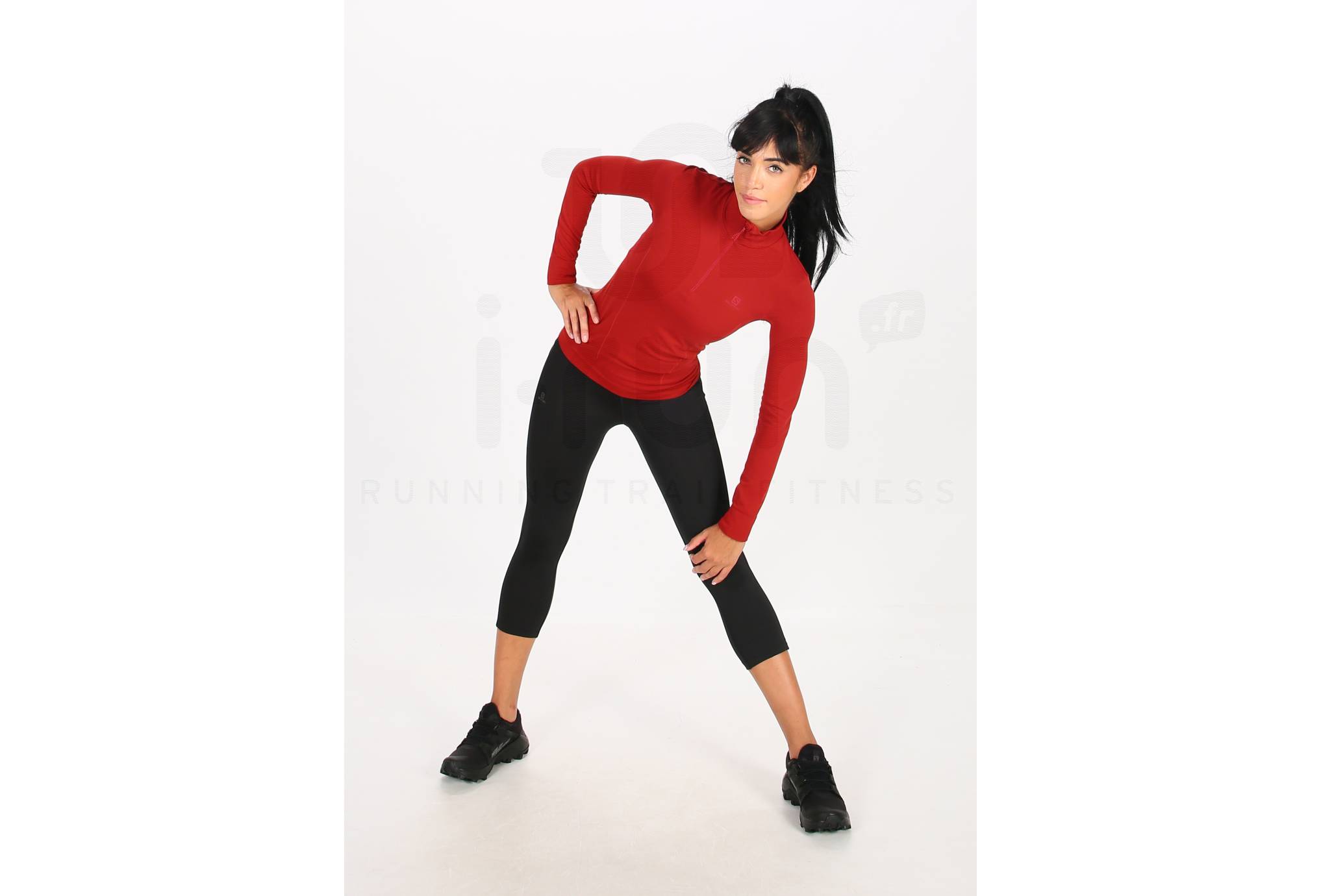 Salomon camiseta manga larga Comet Seamless 1/2 zip