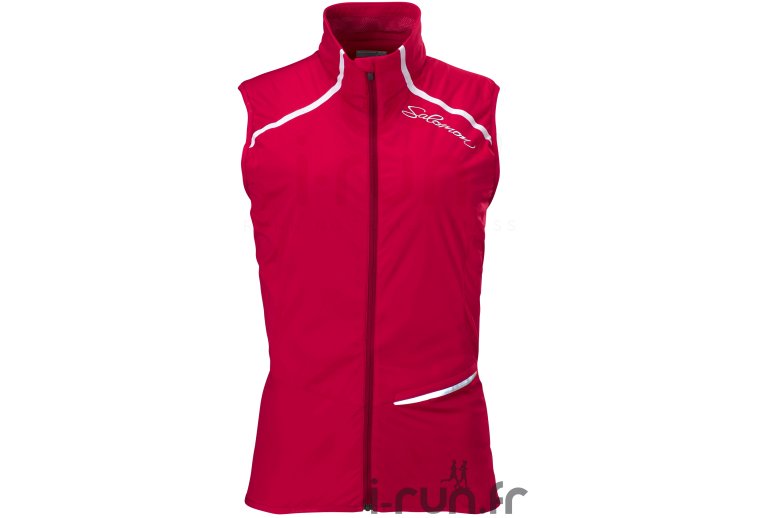 Salomon Gilet Zip SoftShell Rubis Red W 
