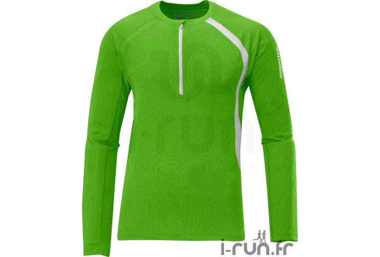 Salomon Trail Runner + LS 1/2 Zip Tee M Vert 