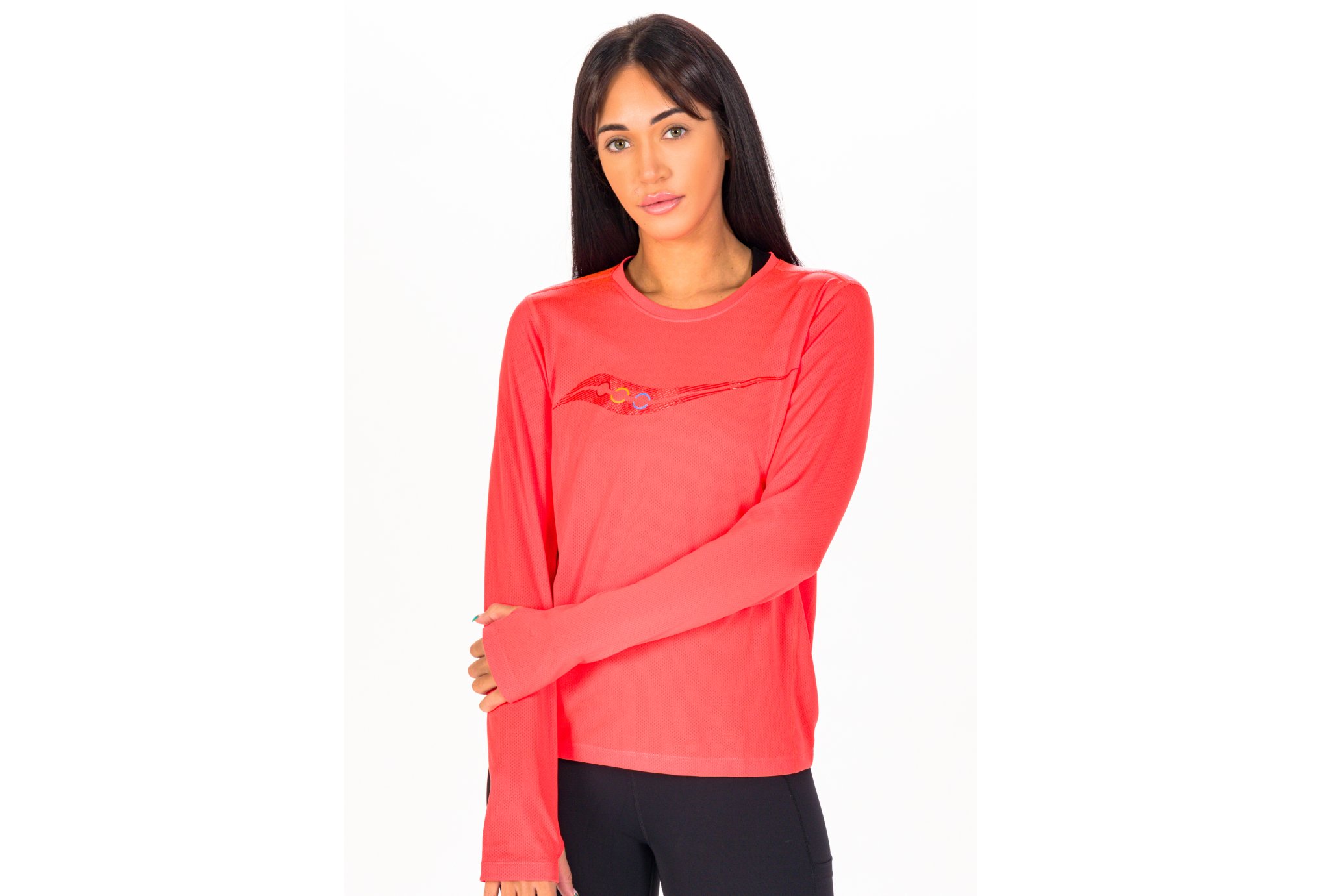 Saucony Stopwatch Graphic W vêtement running femme déstockage