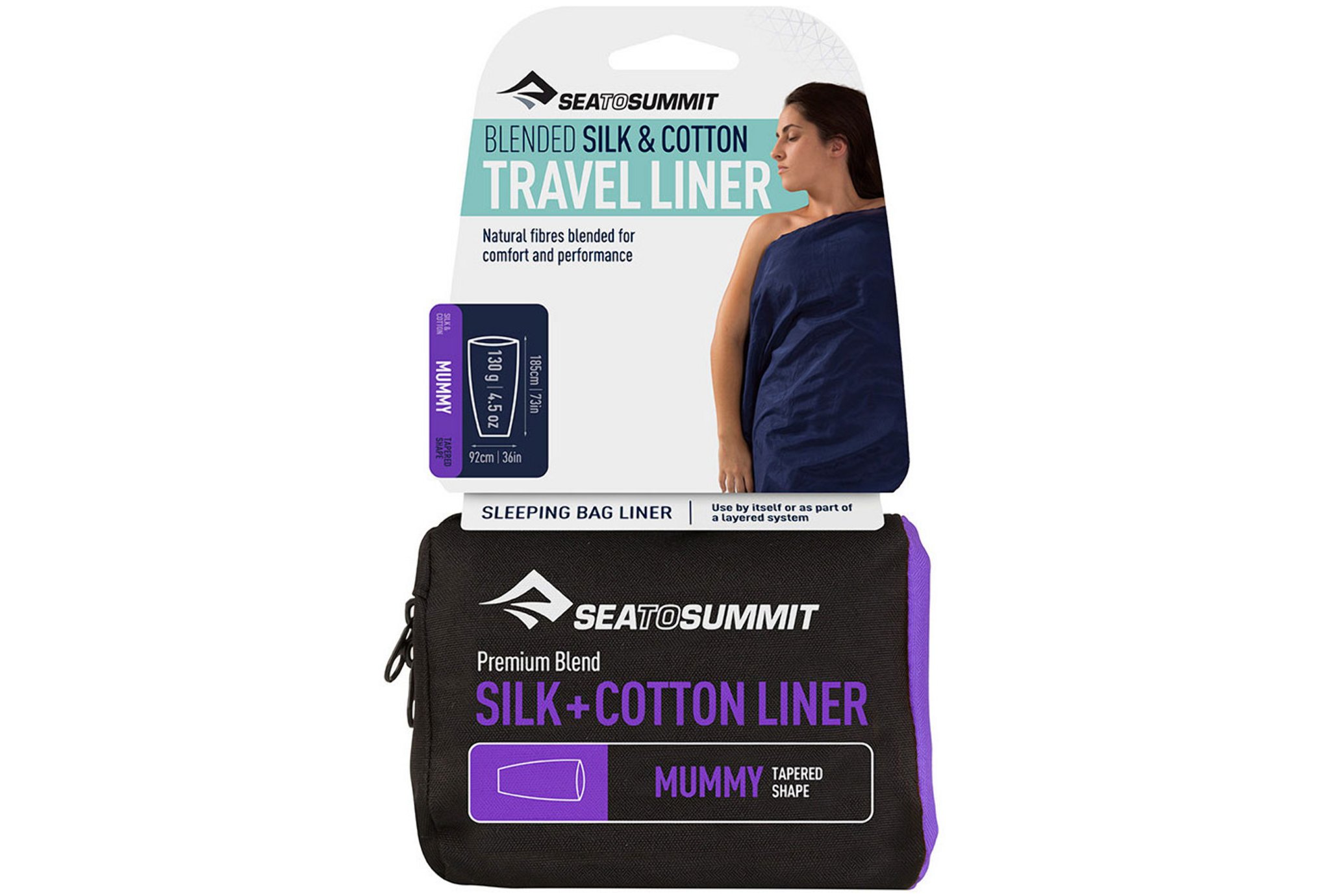 Sea To Summit Drap de sac Soie et Coton Mummy Tapered