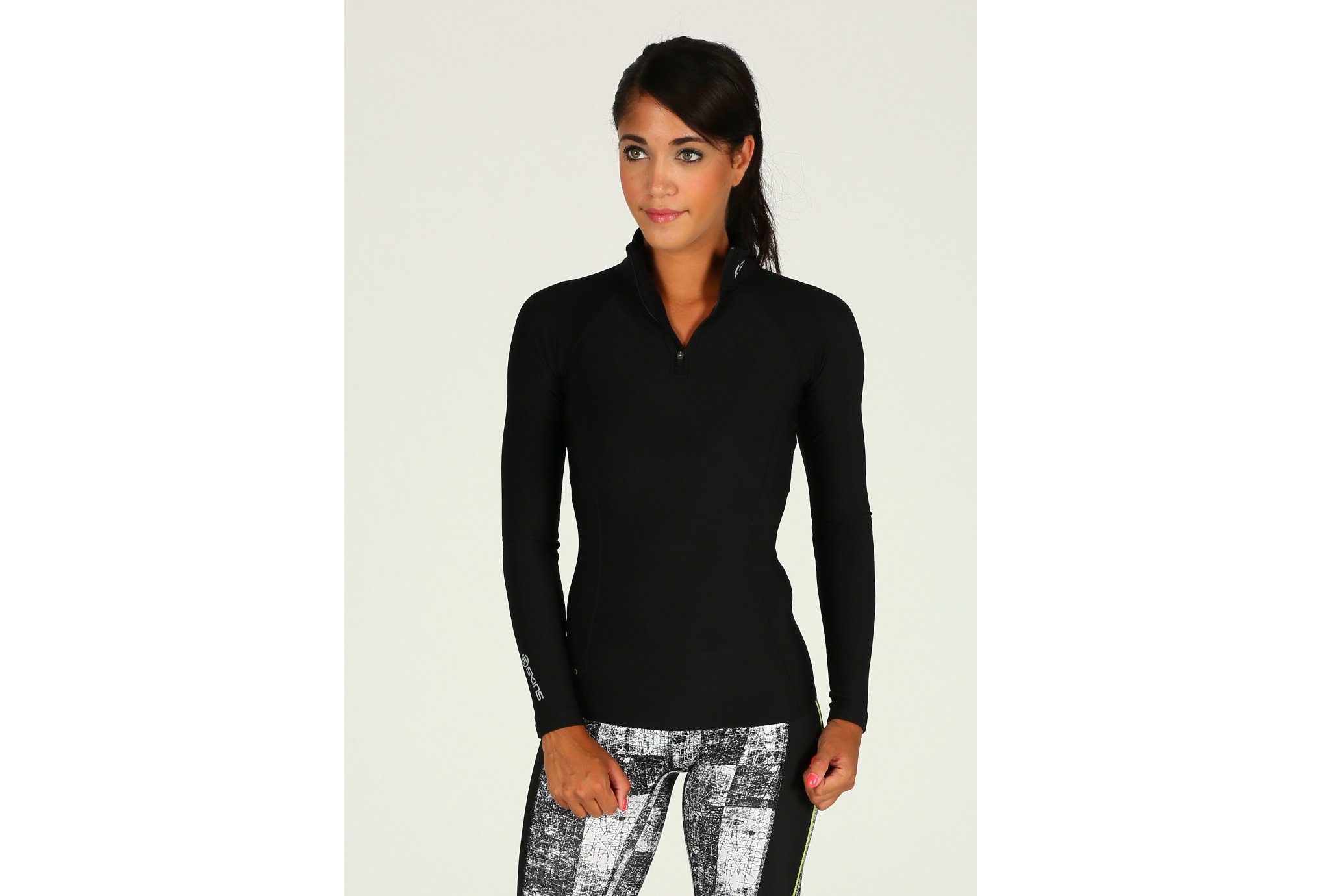 Skins Camiseta A200 Thermal Top LS 1/2 Zip W