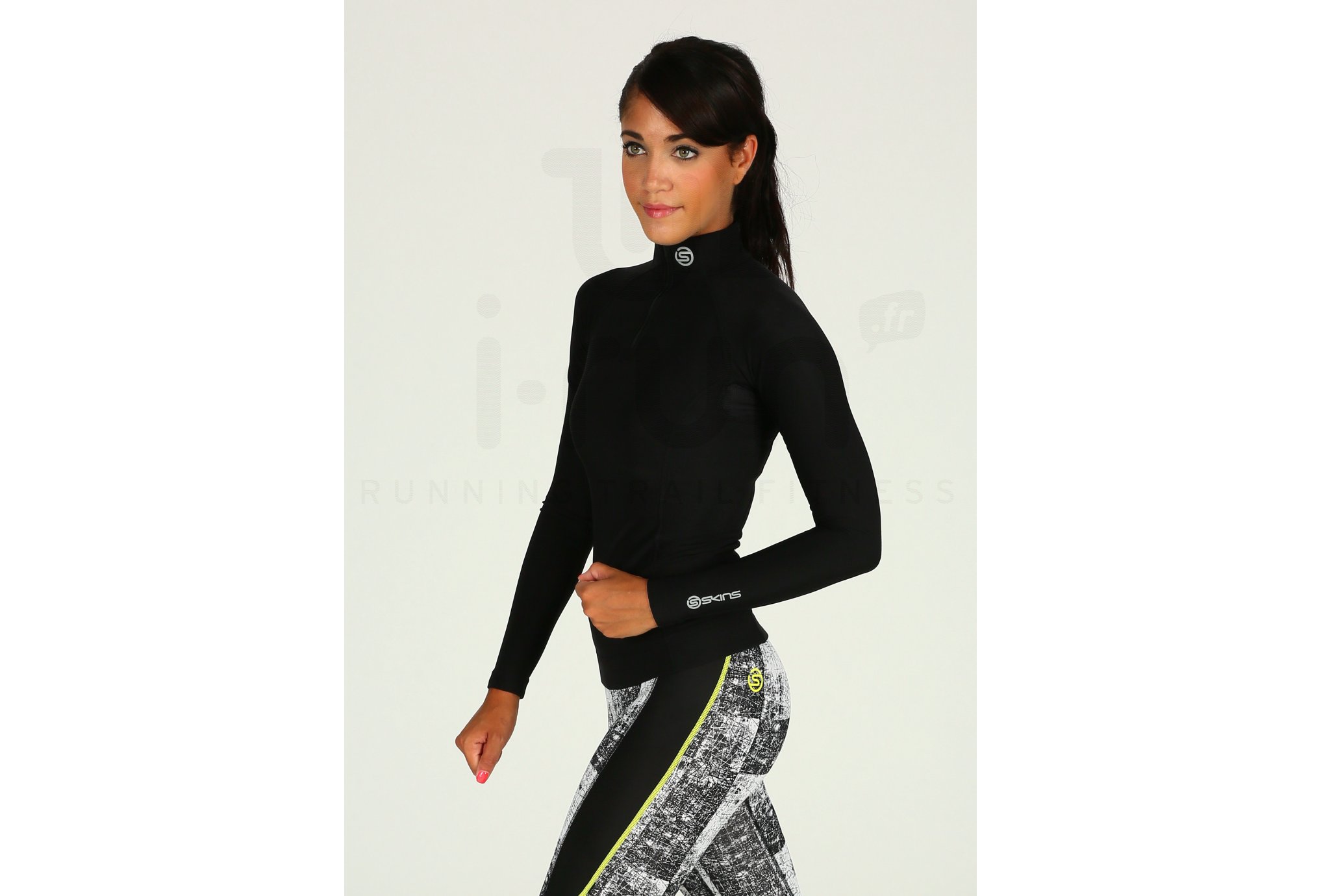 Skins Camiseta A200 Thermal Top LS 1/2 Zip W