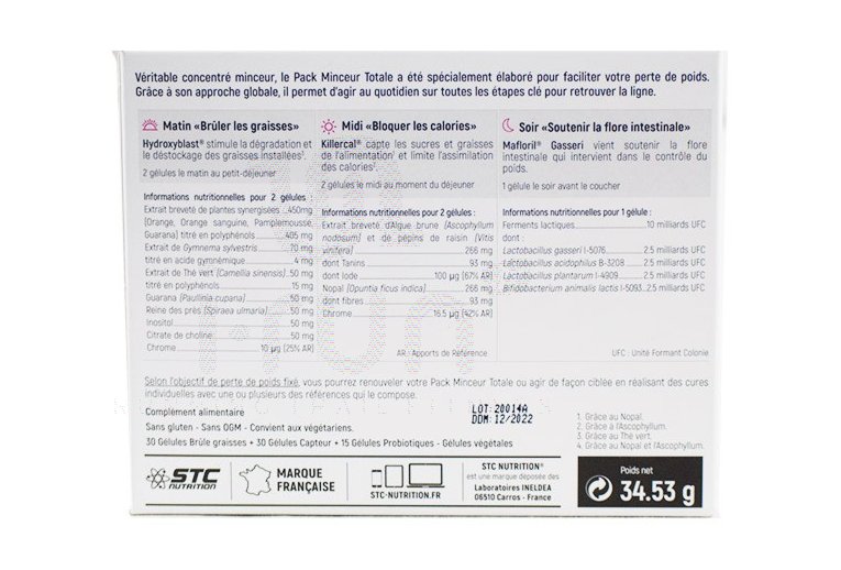 STC Nutrition Pack minceur totale 