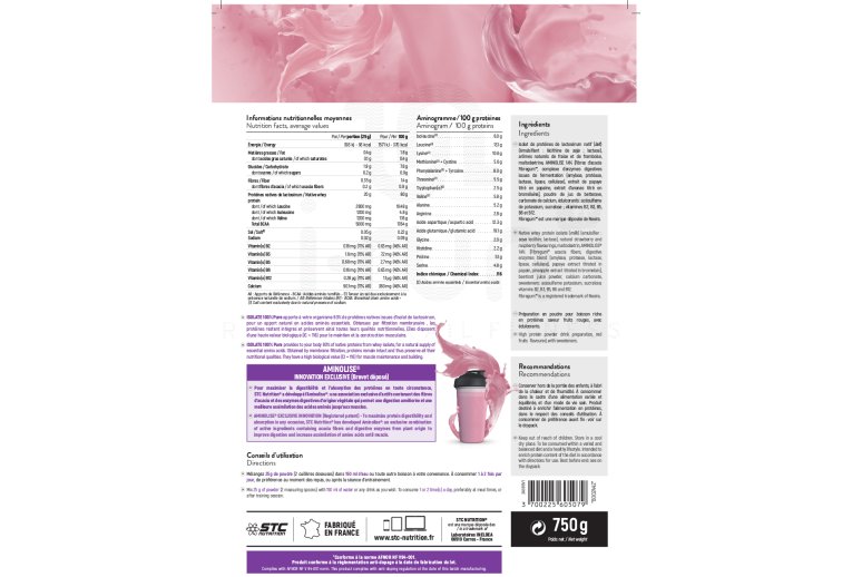 STC Nutrition Premium Isolate 750 g - Fruits rouges 
