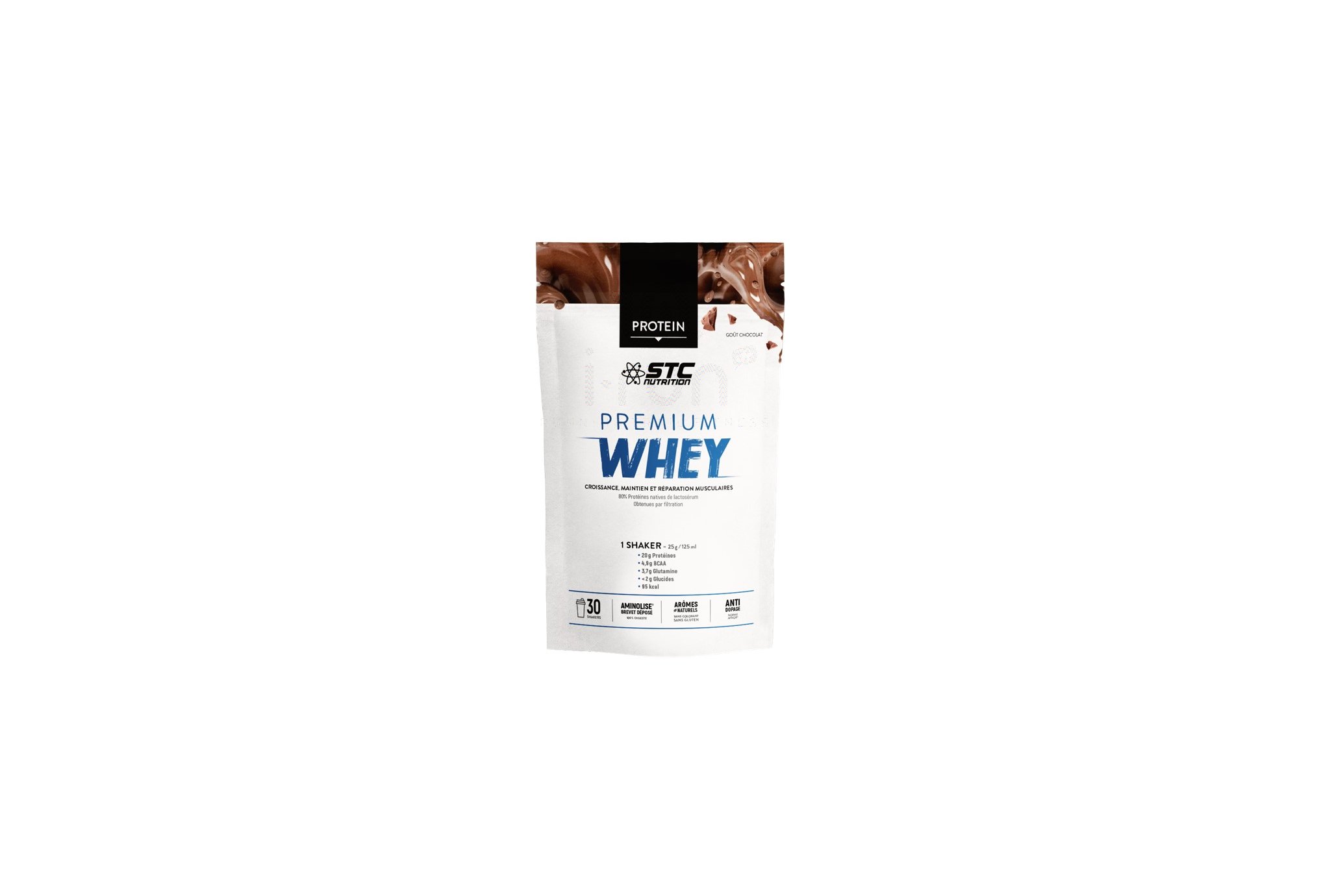 STC Nutrition Whey Pure Premium Protein chocolat 750 g