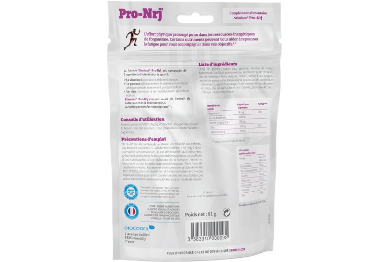 Stimium Gommes Stimium Pro-Nrj - Fruits rouges 