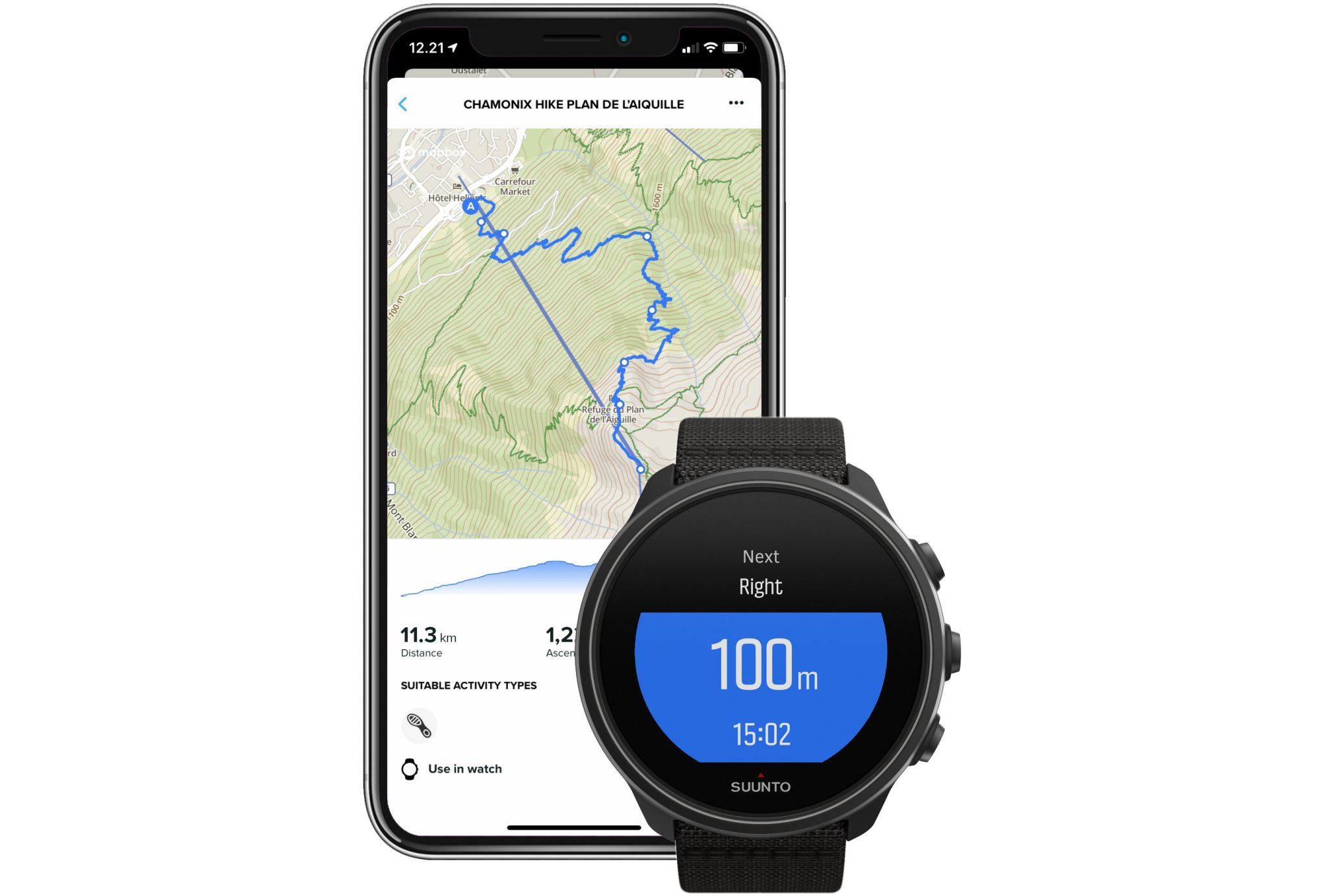 Suunto 9 Baro Charcoal Black Titanium et Bracelet Explore 1 