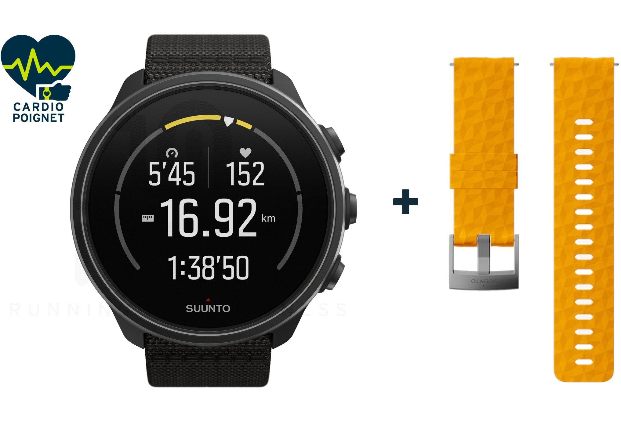 Suunto 9 Baro Charcoal Black Titanium et Bracelet Explore 1 