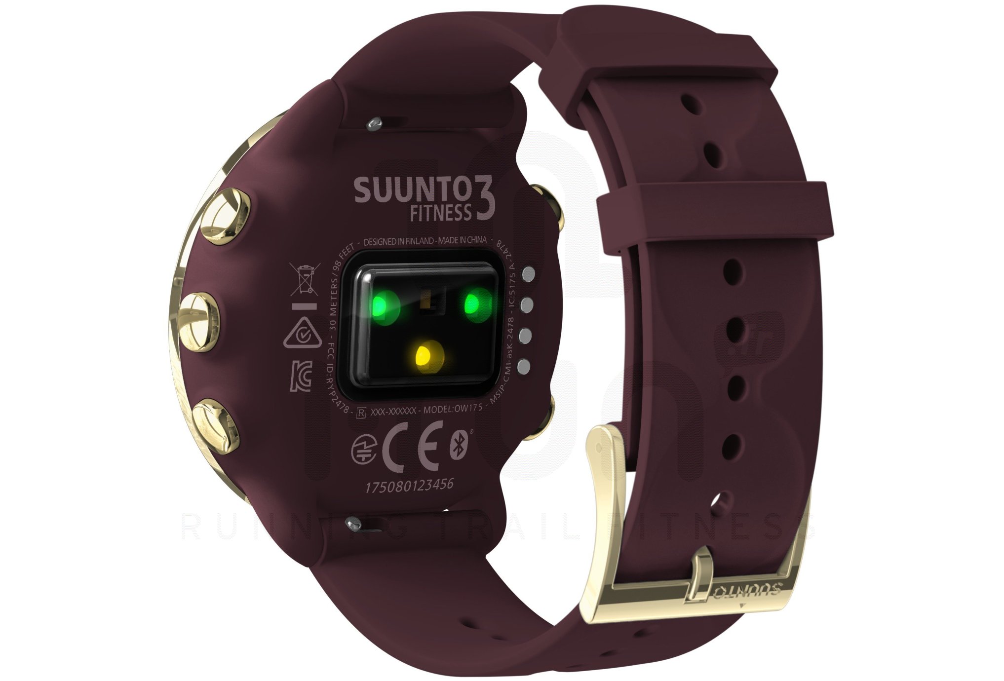 Suunto Pack 3 Fitness Burgundy + bracelet Burgundy Gold offert 
