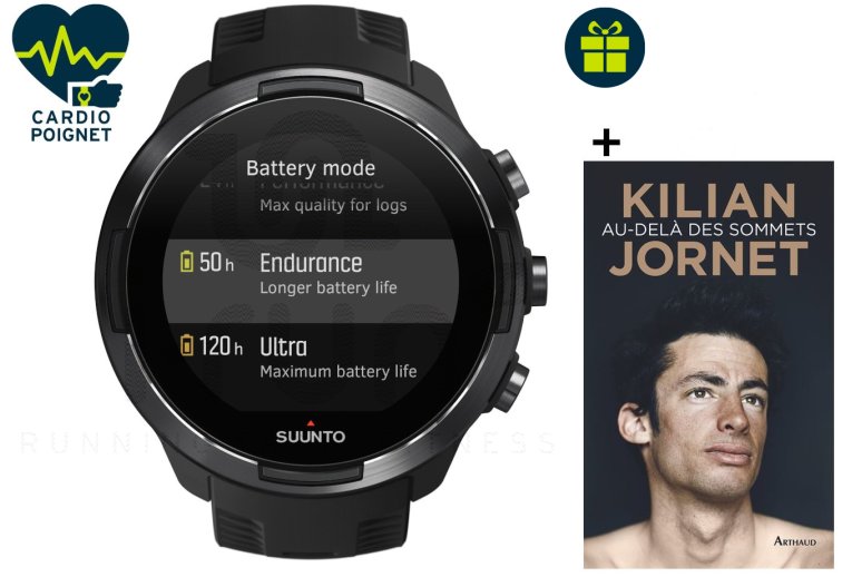 Suunto Pack 9 Baro Black et livre de Kilian Jornet Offert 