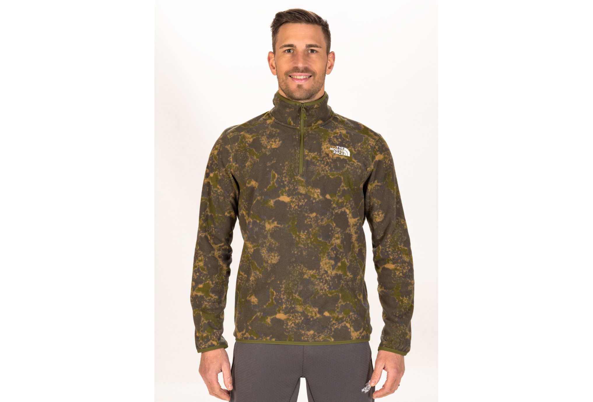 The North Face 100 Glacier Printed 1/4 Zip M vêtement running homme