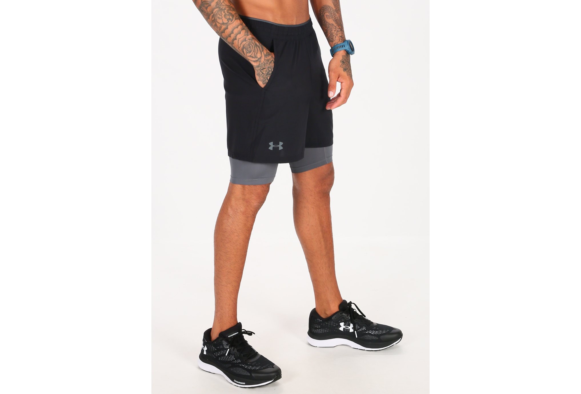 Under Armour Pantal�n corto Qualifier 2 en 1