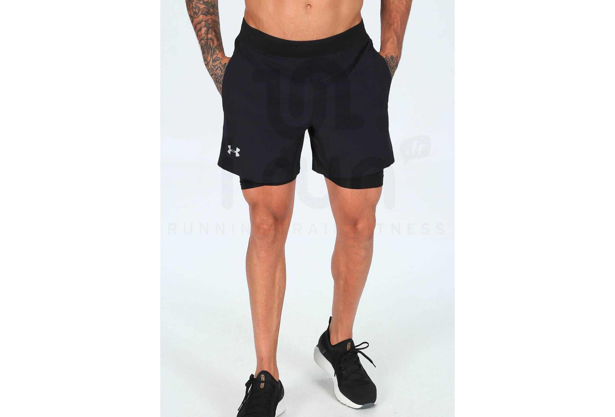 Under Armour Pantal�n corto Qualifier Speedpocket 2 en 1