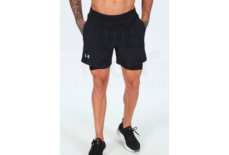 Under Armour Pantal�n corto Qualifier Speedpocket 2 en 1