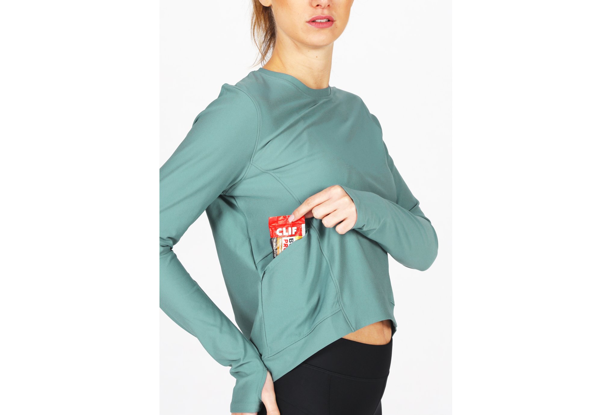 Under Armour camiseta manga larga Run Anywhere Cropped
